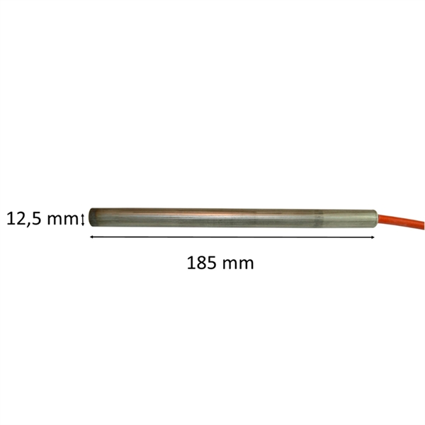 Gløderør / Eltænder til pilleovn: 12,5 mm x 185 mm 400 Watt